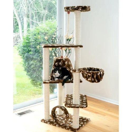 Armarkat A6601 Classic Cat Tree with Hammock Bed and Play Features