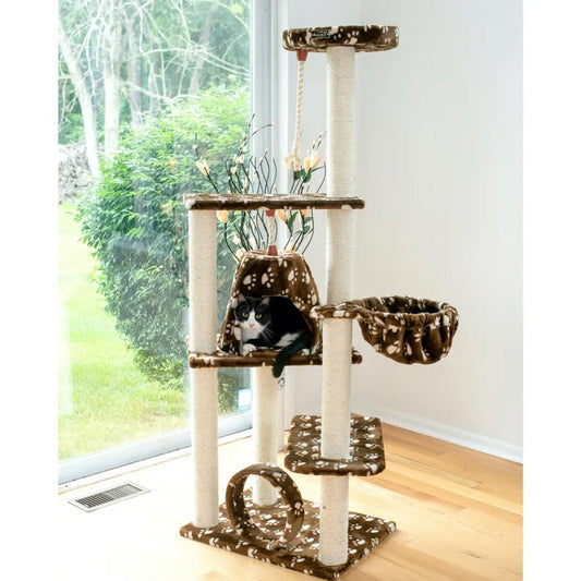 Armarkat A6601 Classic Cat Tree with Hammock Bed and Play Features